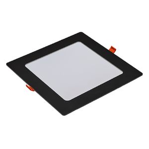 Painel De Embutir Quadrado Pop Preto 22 Cm 18W 6500K Bivolt Avant