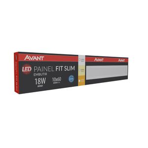 Painel De Embutir Fit Slim 10x46 Cm 18W 4000K Bivolt Avant