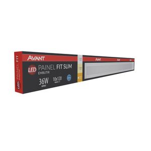 Painel De Embutir Fit 10x120 Cm 36W 4000K Bivolt Avant