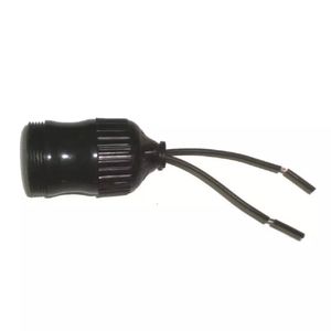 Soquete Com Rabicho Em Nylon 2A 250V Preto Ilumi