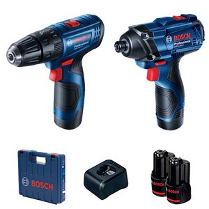 Kit Parafusadeira Furadeira GSB 120-LI e Chave de Impacto GDR 120-LI, 12V Bosch