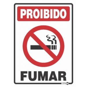 Placa De Sinalização Proibido Fumar 15x20 Cm Encartale