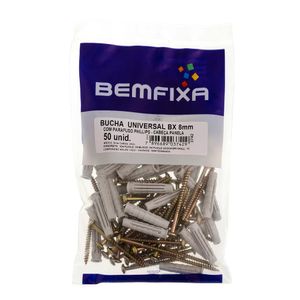 Parafuso Philips Cabeça Panela Com Bucha de 8 Mm 50 Unidades Bemfixa