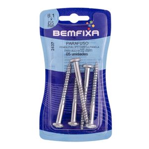 Parafuso Philips Cabeça Panela Para Bucha de 10 Mm 5 Unidades Bemfixa