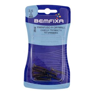 Parafuso Phillips Para Drywall 3,5x25 Mm 10 Unidades Bemfixa