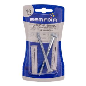 Bucha Shark 10 Mm Com Parafuso Rosca Sorbeba 2 Unidades Bemfixa