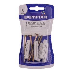 Bucha Shark 8 Mm Com Parafuso Phillips Cabeça Chata Bemfixa