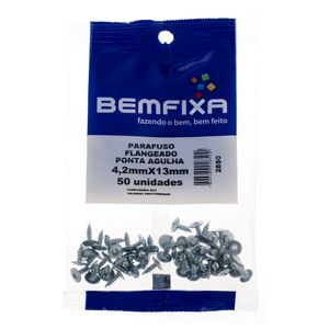 Parafuso Phillips Para Drywall 4,2x13 Mm Ponta Agulha 50 Unidades Bemfixa