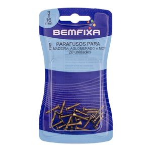 Parafuso Philips Cabeça Chata 3,0x16 Mm 20 Unidades Bemfixa