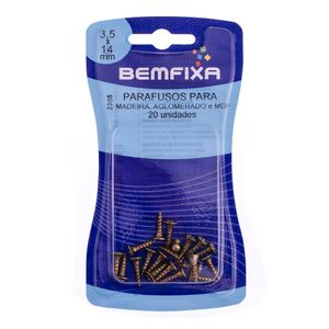 Parafuso Philips Cabeça Chata 3,5x14 Mm 20 Unidades Bemfixa