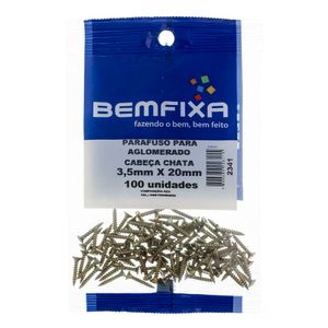 Parafuso Philips Cabeça Chata 3,5x20 Mm 100 Unidades Bemfixa
