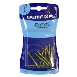 Parafuso Philips Cabeça Chata 4,5x40 Mm 10 Unidades Bemfixa