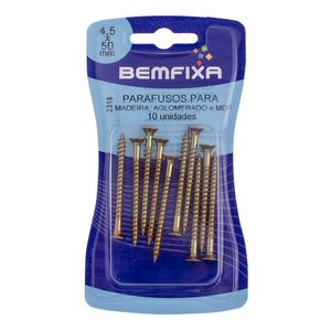 Parafuso Philips Cabeça Chata 4,5x50 Mm 10 Unidades Bemfixa