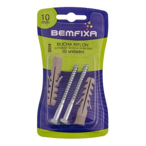 Parafuso Sextavado Rosca Soberba Com Bucha Sem Anel 10 Mm 2 Unidades Bemfixa