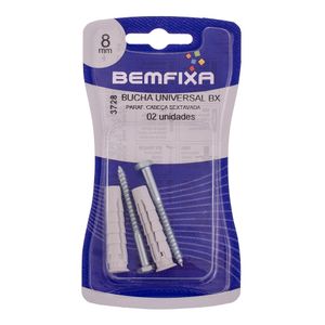 Parafuso Sextavado Com Bucha 8 Mm 2 Unidades Bemfixa
