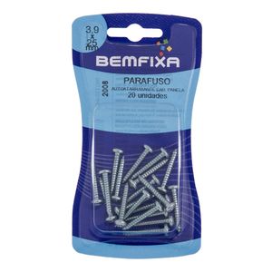 Parafuso Phillips Autoatarraxante Cabeça Panela 3,9x25 Mm 20 Unidades Bemfixa