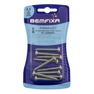 Parafuso Phillips Autoatarraxante Cabeça Panela 4,8x38 Mm 10 Unidades Bemfixa
