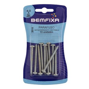 Parafuso Phillips Autoatarraxante Cabeça Panela 4,8x50 Mm 10 Unidades Bemfixa