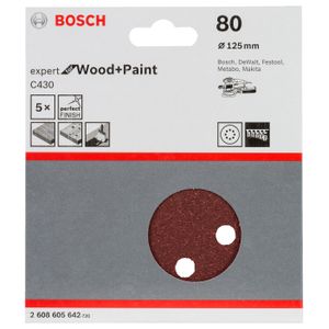 Disco de Lixa C430 Expert for Wood&Paint 125 Mm G80 Bosch