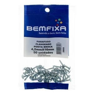 Parafuso Phillips Para Drywall 4,2x16 Mm Ponta Broca 50 Unidades Bemfixa
