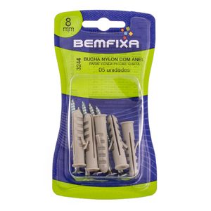 Parafuso Phillips Cabeça Chata Com Bucha Anel 8 Mm 5 Unidades Bemfixa