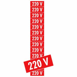 Placa de Identificação Para Tomada 220V Com 13 Unidades Encartale