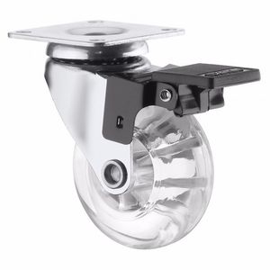Rodízio Giratório Poliuretano Gel Com Freio 30 Kg 35 Mm Fertak
