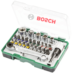 Jogo Bits para Aparafusar e Chave Catraca com 27 Peças Bosch