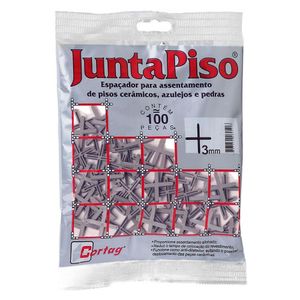 Espaçador Para Assentamento De Pisos 3 Mm Junta Piso Com 100 Unidades Cortag