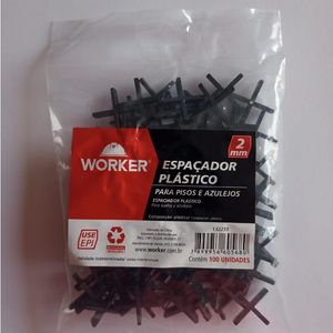 Espaçador Para Piso 2 Mm Com 100 Unidades Worker