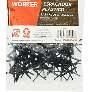 Espaçador Para Piso 3 Mm Com 100 Unidades Worker