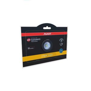 Mini Spot Led Redondo Elegance Preto 1,5W 2700K Bivolt Avant