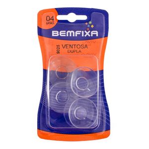 Ventosa Dupla 30 Mm 4 Unidades Bemfixa