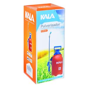 Pulverizador Manual com Compressão Prévia com Jato Regulador 5 Litros Laranja Kala