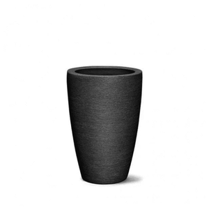 Vaso Decorativo Liso Cônico Preto Ardosia JVOLPA38 Japi