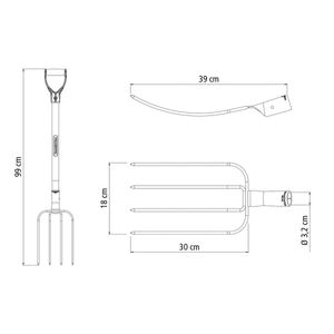 Forcado Reto de Arame com 4 Dentes 71 Cm Tramontina
