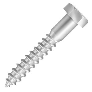Parafuso Sextavado Rosca Soberba 1/4x45 Mm Zincado Branco Ciser
