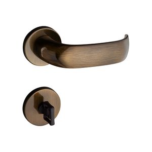 Fechadura Para Banheiro Roseta Zamac Contemporânea 500-80B Bronze Oxidado 40 Mm Pado