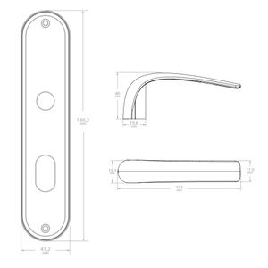 Fechadura Banheiro WC 1300 Viena Cromado Silvana