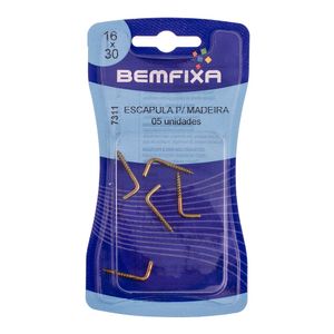 Escápula Rosca Para Madeira 16x30 Mm 5 Unidades Bemfixa