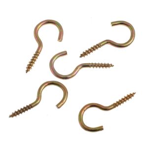 Gancho Rosca Madeira 15x30 Mm 5 Unidades Bemfixa
