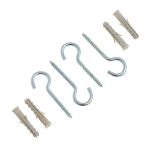 Gancho Zincado 3,3x53 Mm Com Bucha de 6 Mm 4 Unidades Bemfixa