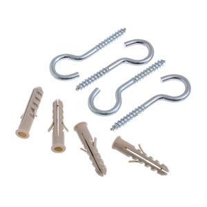 Gancho Zincado 4,4x67 Mm Com Bucha de 8 Mm 4 Unidades Bemfixa