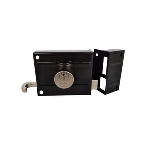 Fechadura de Sobrepor Para Portão Preto 100 Mm União Mundial