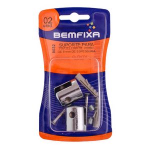 Suporte Para Prateleira de Vidro 20 Cm 2 Unidade Bemfixa