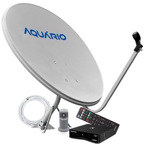 Antena Parabólica Digital 75  Cm Com Kit Aquário