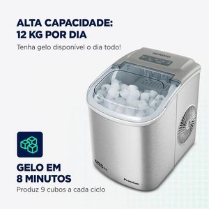 Máquina de Gelo Turbo Ice 12 Kg 127V Mondial
