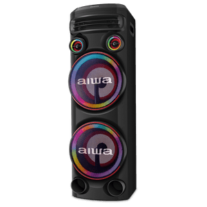 Torre de Som T2W-02 2300W 2Woofers10" Bluetooth RGB USB FM DJ AIWA