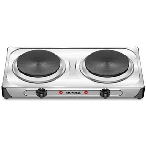 Fogão Elétrico FE-03 2 Queimadores 127V 2000W Inox Mondial