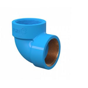 Joelho 90° Roscável Azul com Bucha de Latão 1/2" Tigre
